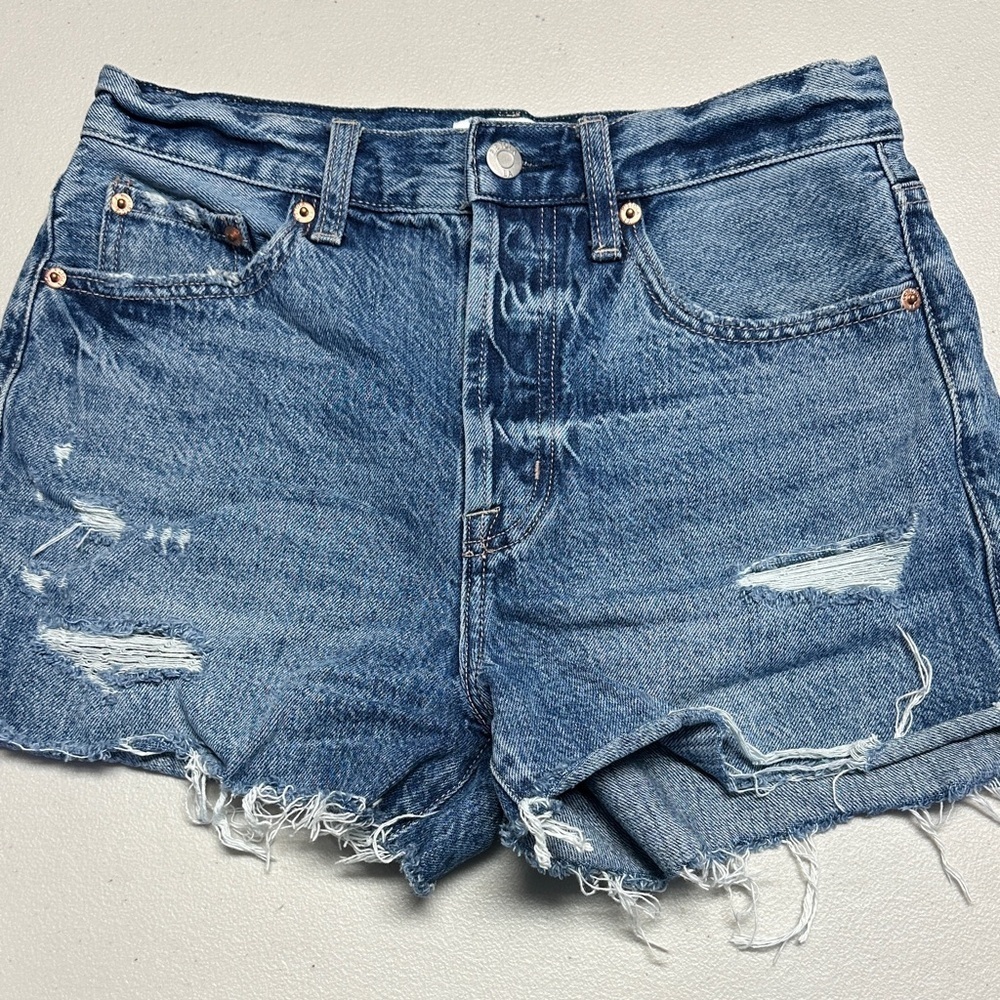 Pistola Distressed Denim Shorts